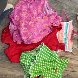 4pc 6/9 month romper bundle see pics for individual pics.
